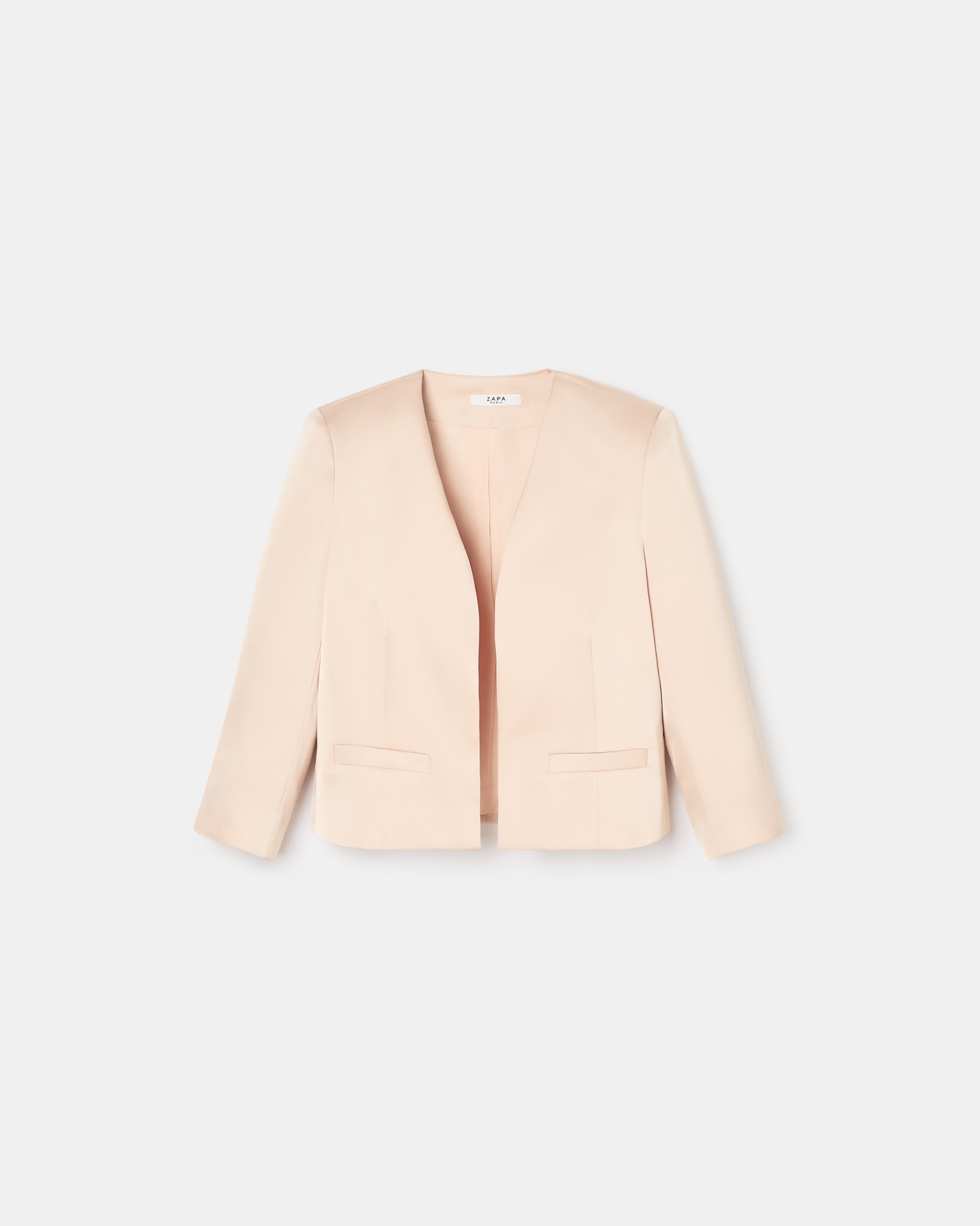 Vickio jacket Short nude satin jacket ZAPA