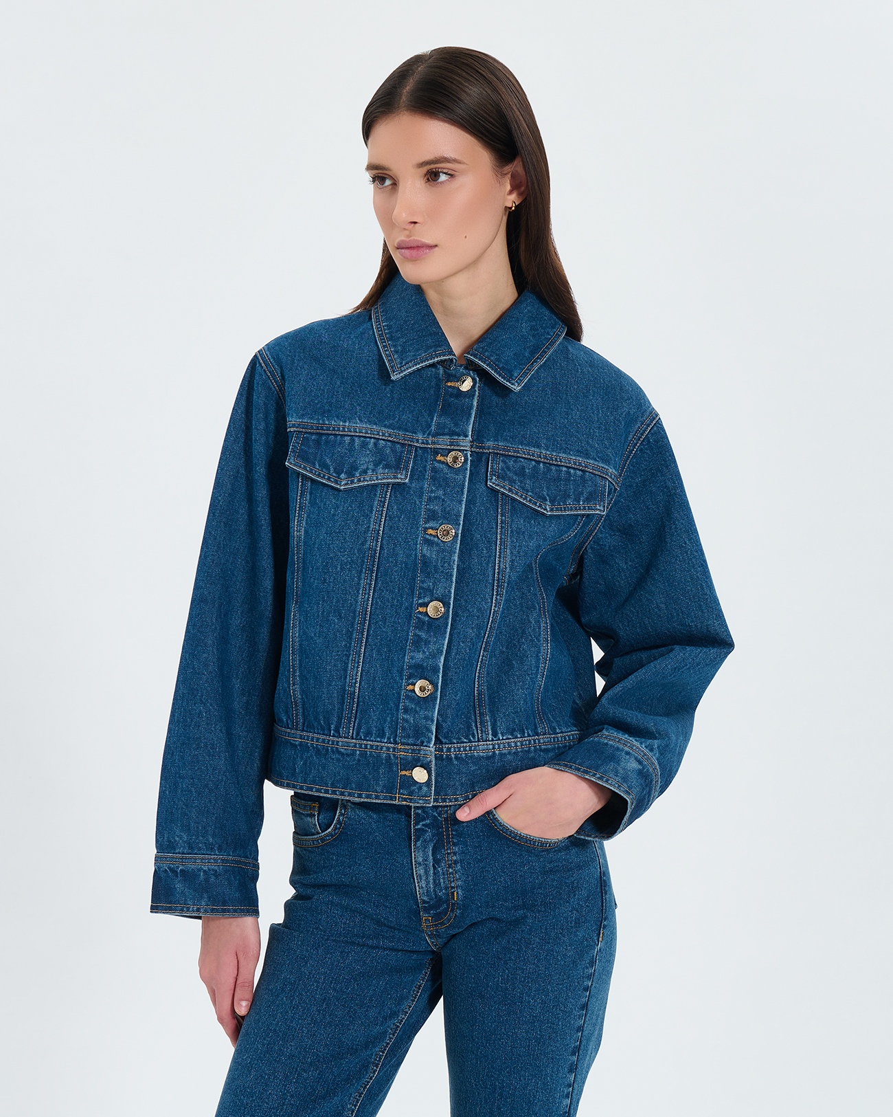 Monge jacket Baby blue denim jacket ZAPA
