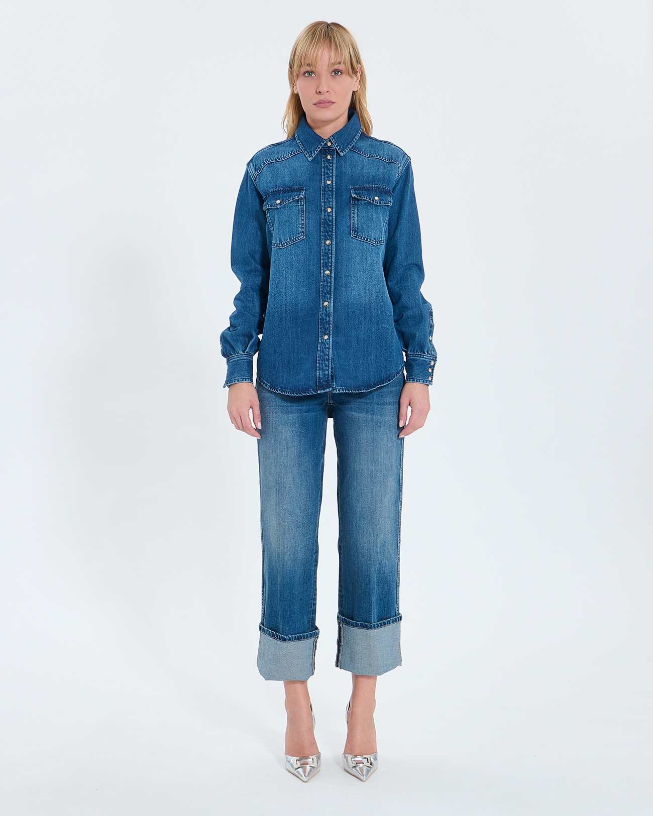 Charlotte Shirt Dark blue denim shirt ZAPA