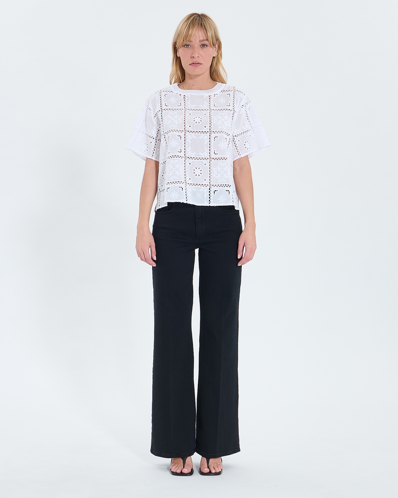 Top Trevor Top in ecru English embroidery ZAPA