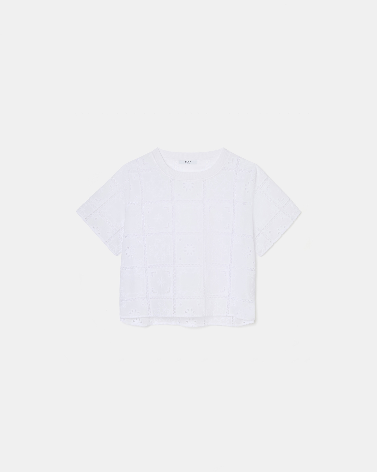 Top Trevor Top in ecru English embroidery ZAPA