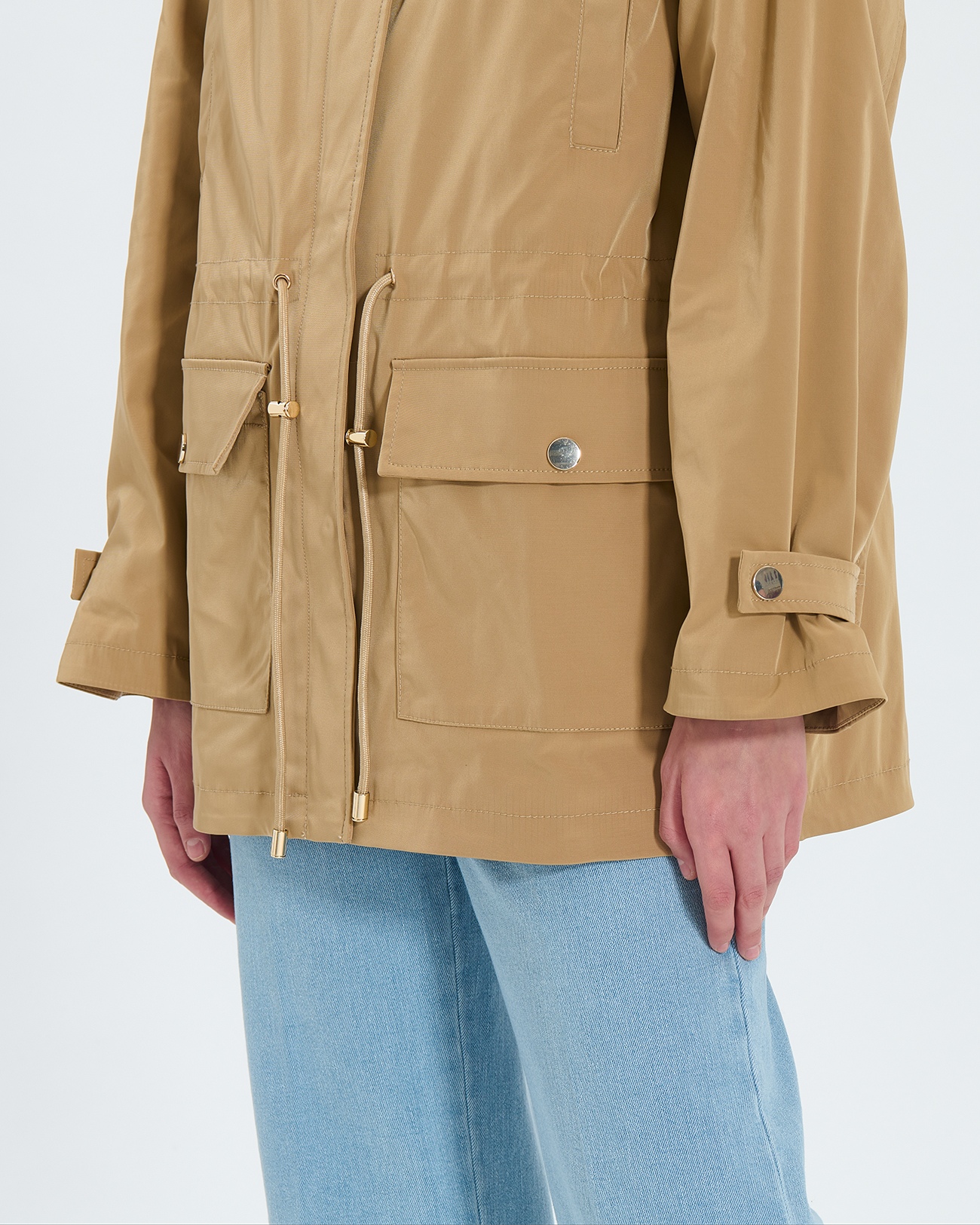 Tama raincoat Beige adjustable trench coat ZAPA