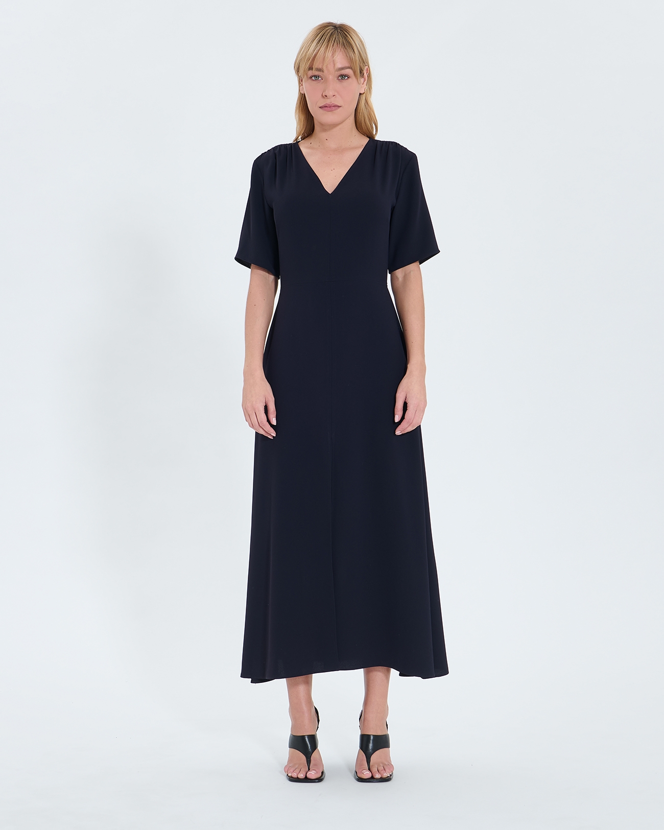 Rivia dress Night crepe flared dress ZAPA
