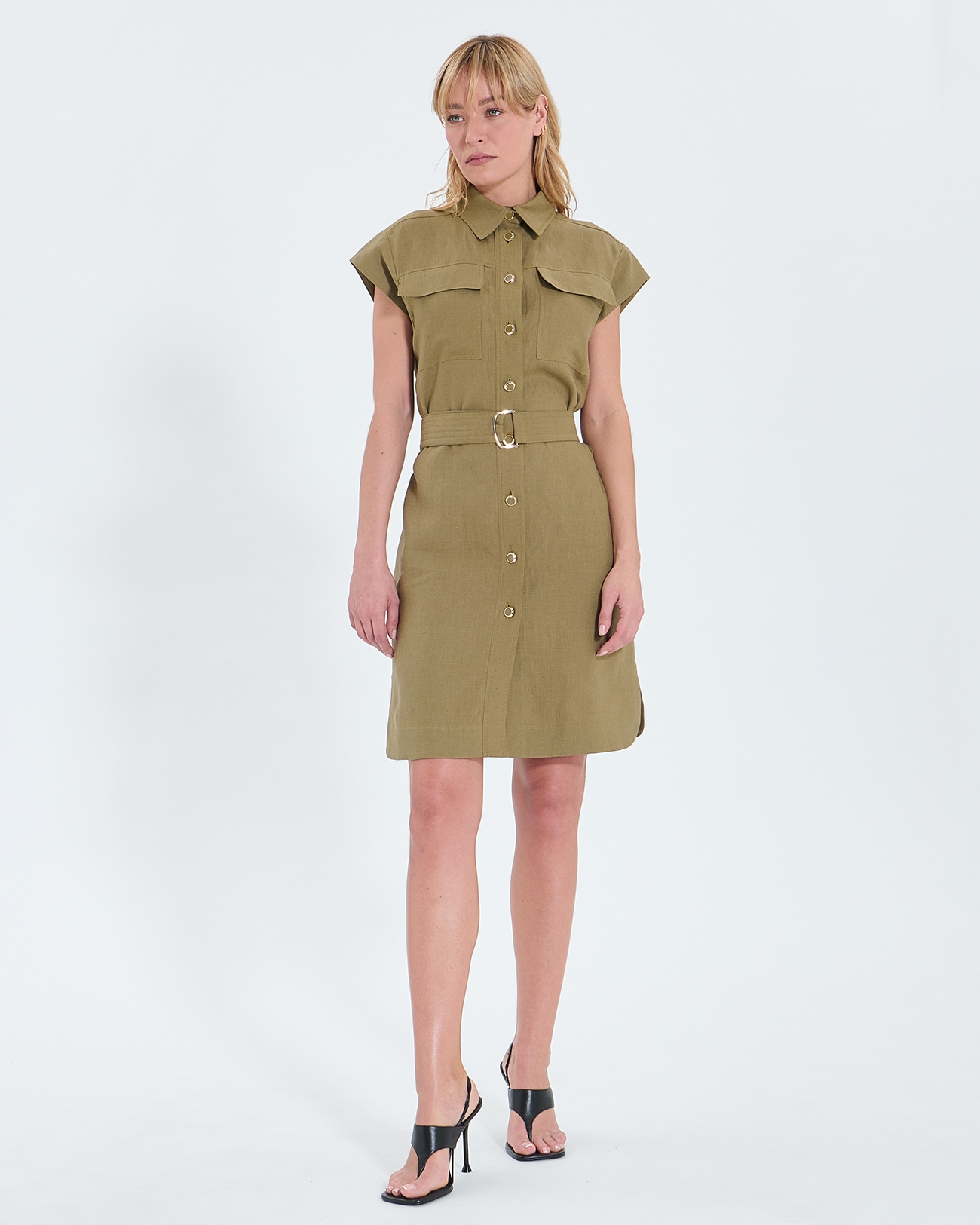 Rosen dress Khaki shirt dress ZAPA