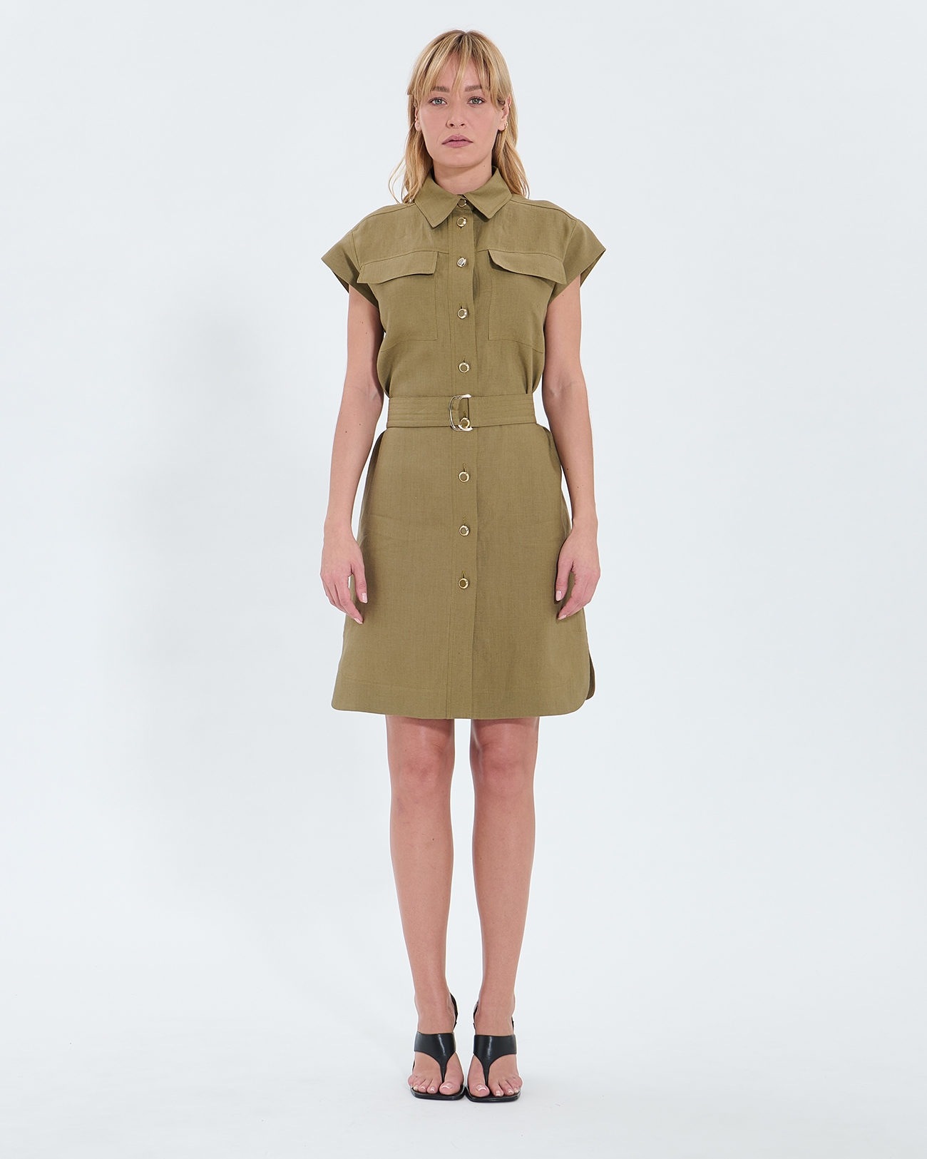 Rosen dress Khaki shirt dress ZAPA