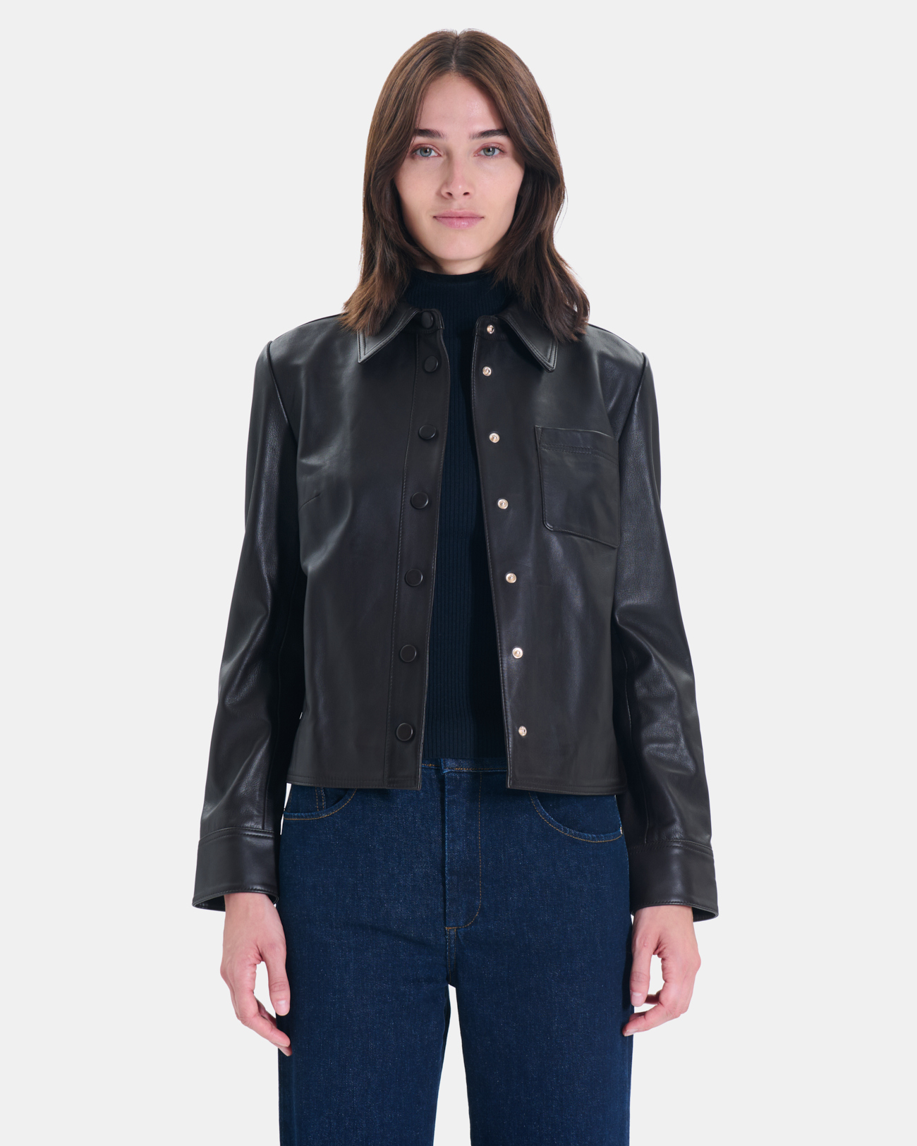 Conie Shirt Chocolate leather shirt ZAPA