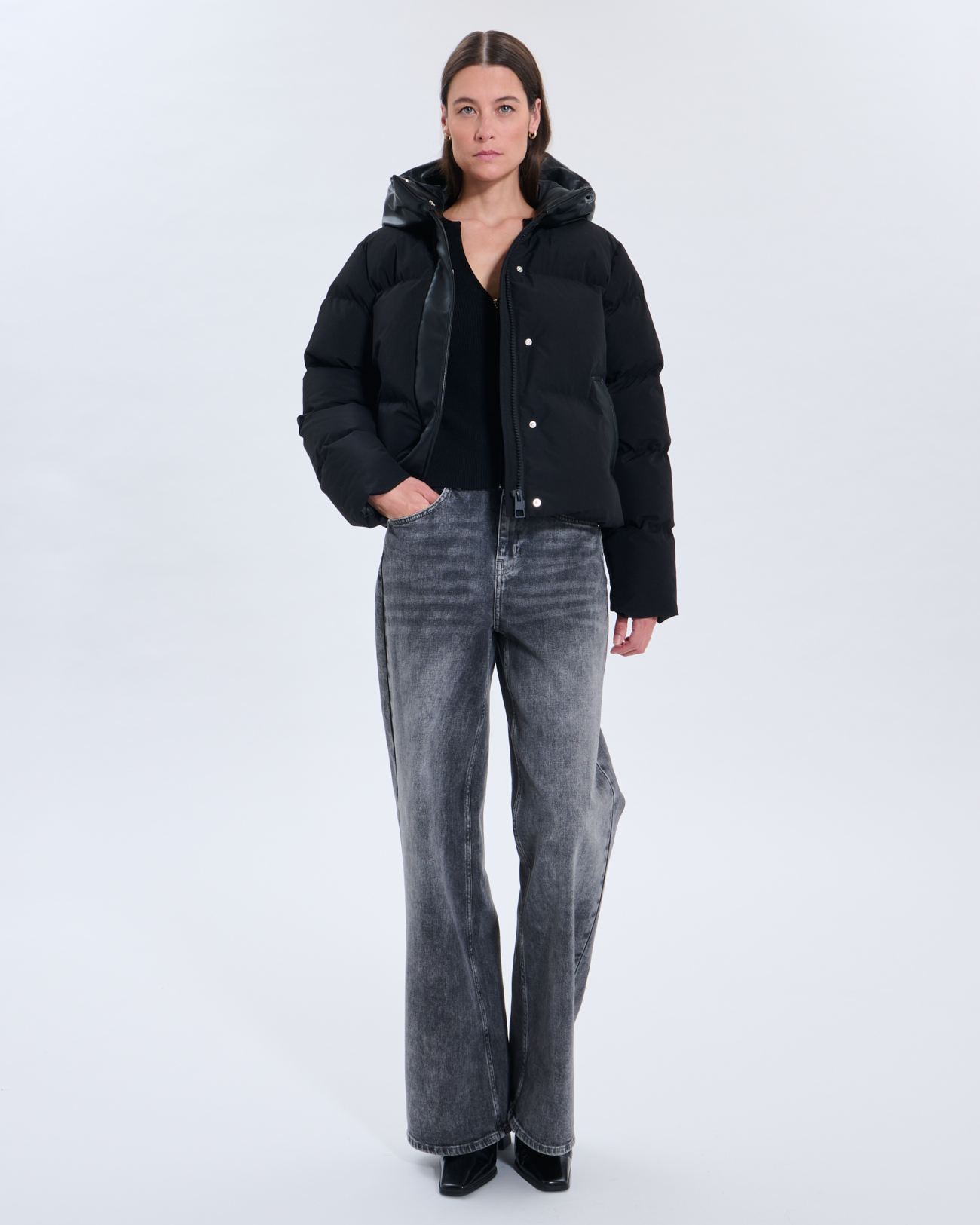 Dets Puffy jacket Dets Puffy jacket Black ZAPA