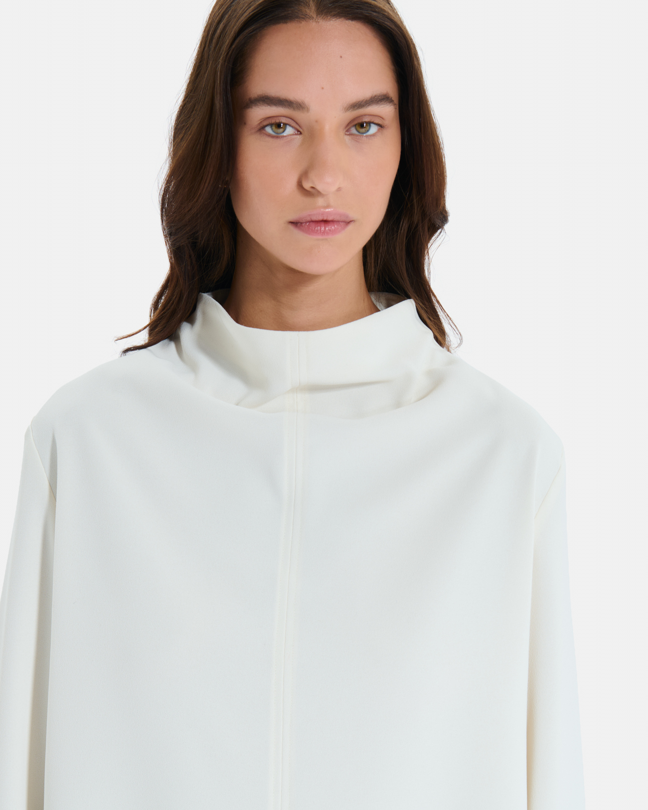 Top Taro Ecru long-sleeved top with a high neck ZAPA