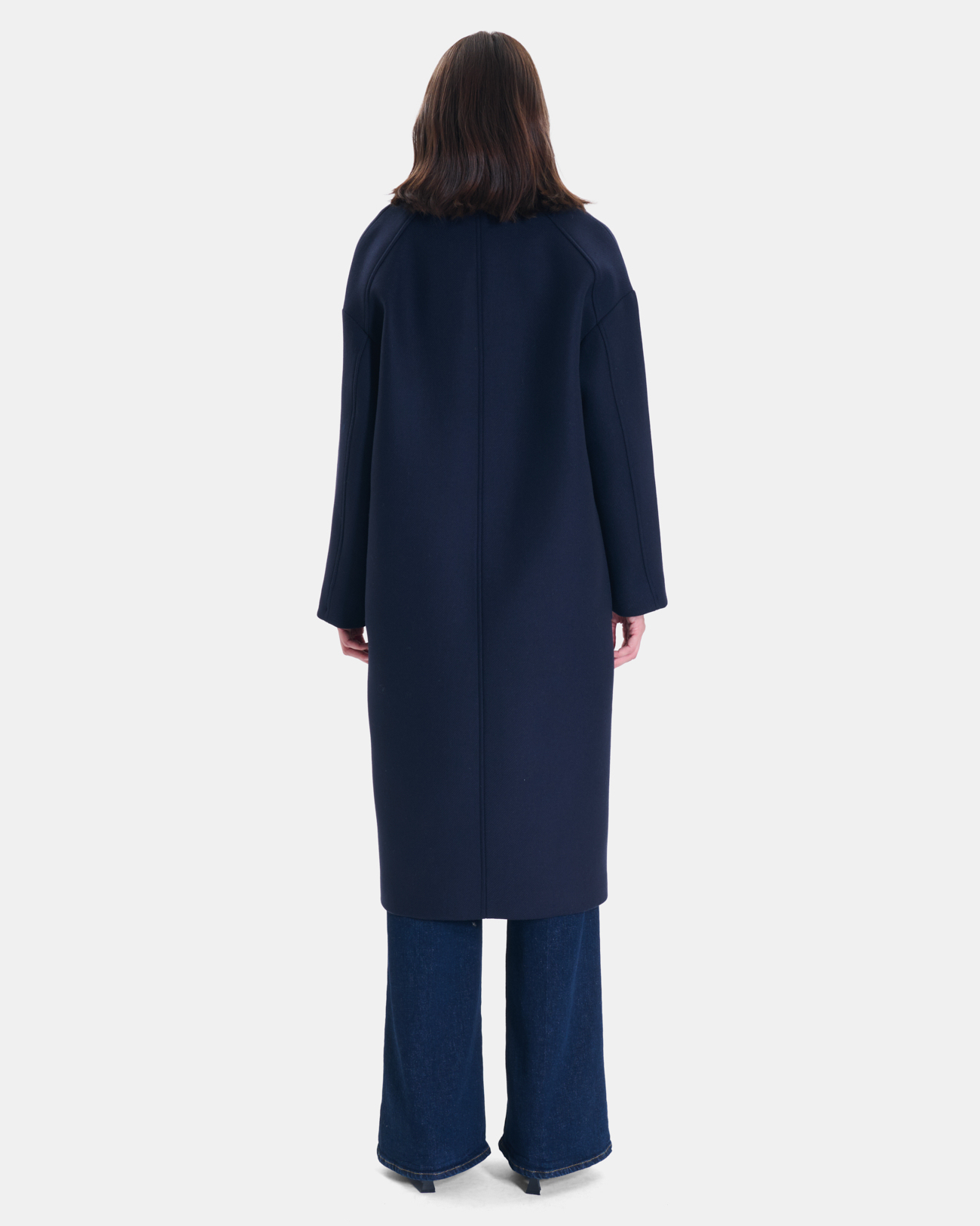 Miranda Coat Long nighttime wool-blend coat ZAPA