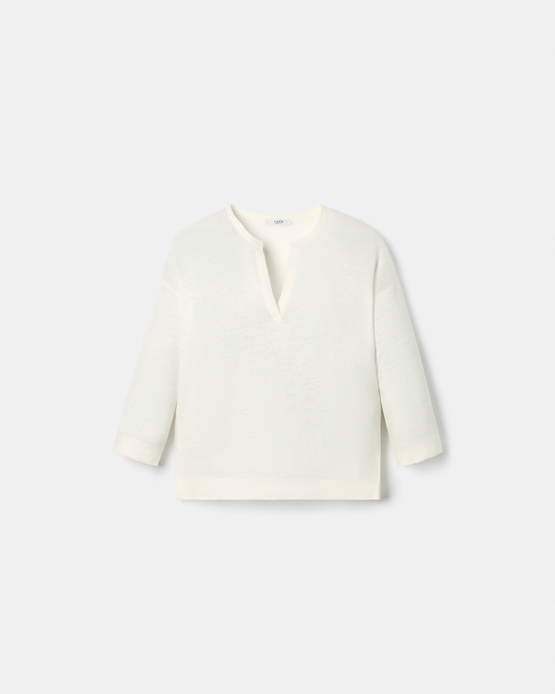 Top Jersey Tilleul Ecru 3/4 sleeve top ZAPA