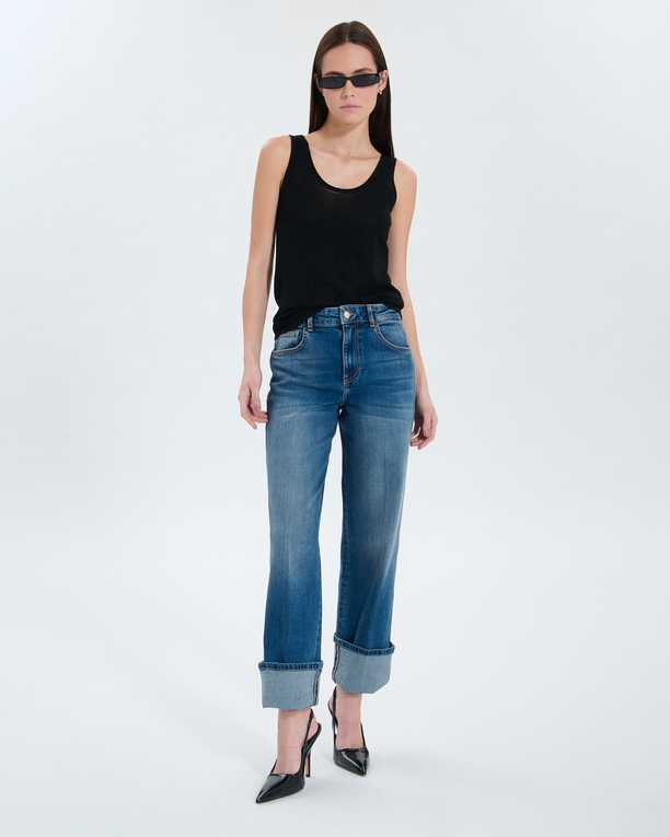Nara sweater Black fitted tank top ZAPA