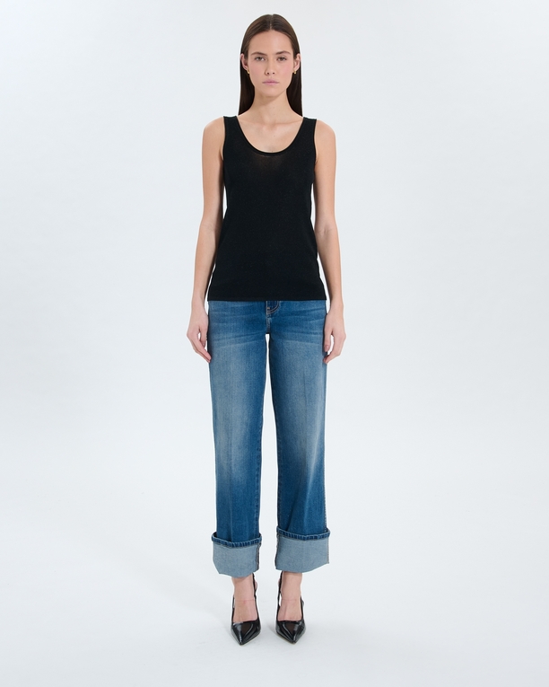 Nara sweater Black fitted tank top ZAPA