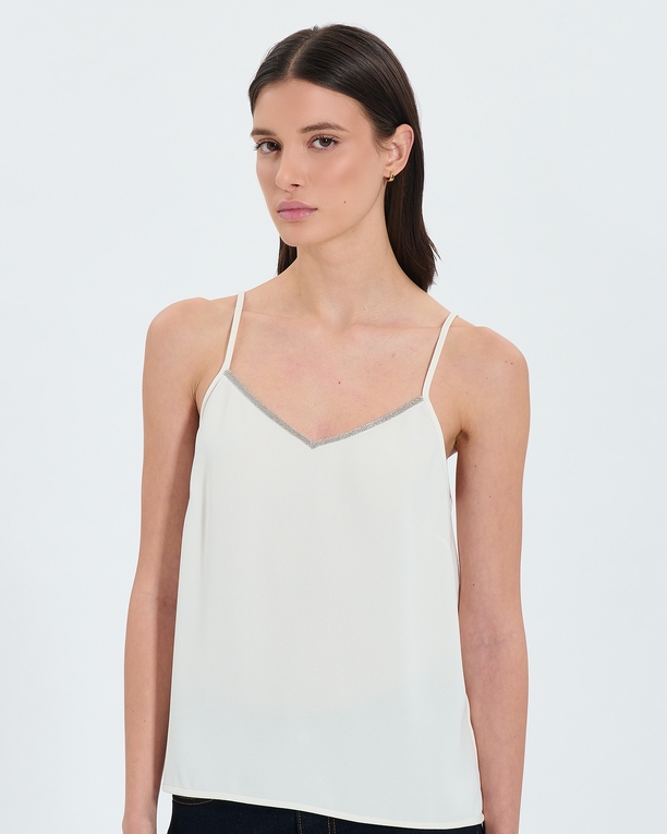 Top Tobera Ecru tank top ZAPA