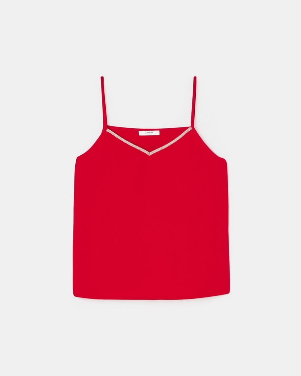 Top Tobera Red tank top ZAPA