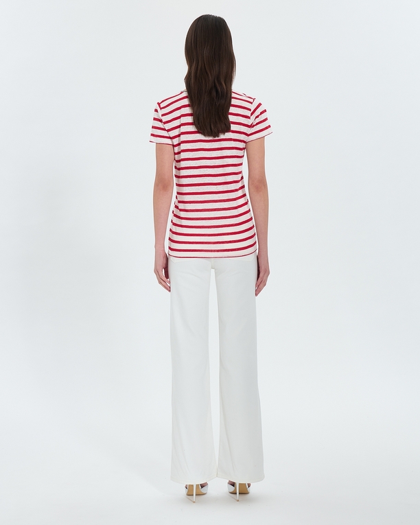 Top Jersey Tasmanie Red striped jersey top ZAPA