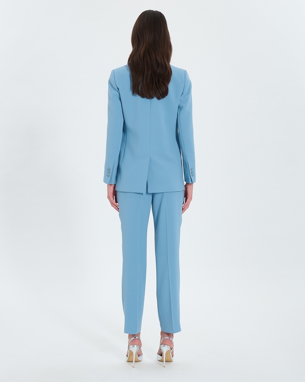 Victorina jacket Blue crepe suit jacket ZAPA