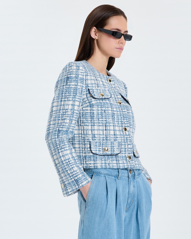 Valsa Jacket Blue tweed jacket ZAPA