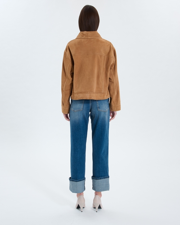 Monge coat Beige suede coat ZAPA