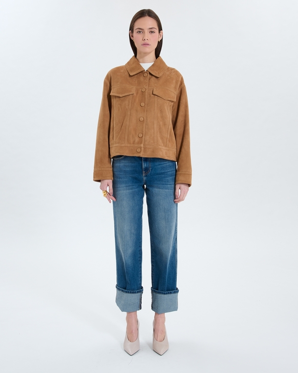 Monge coat Beige suede coat ZAPA