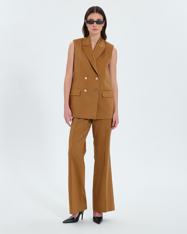 Vaasa jacket Tobacco sleeveless jacket ZAPA
