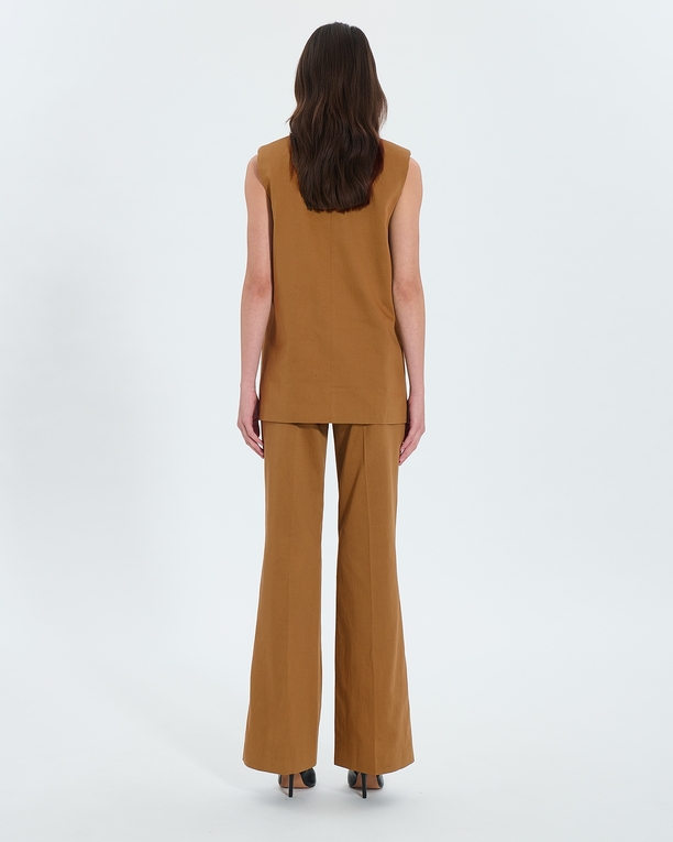 Vaasa jacket Tobacco sleeveless jacket ZAPA
