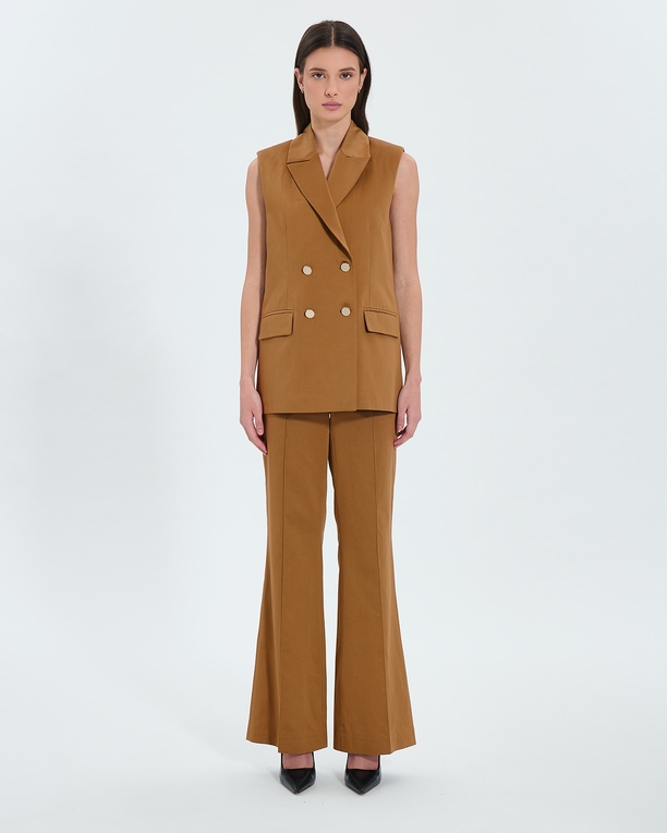 Vaasa jacket Tobacco sleeveless jacket ZAPA