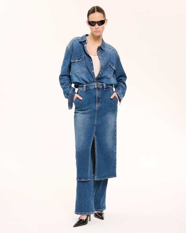 Charlotte Shirt Dark blue denim shirt ZAPA