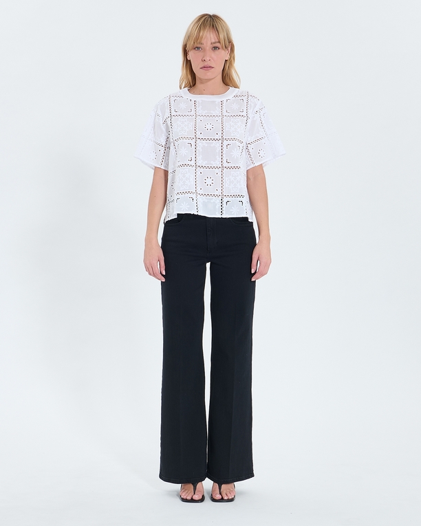Top Trevor Top in ecru English embroidery ZAPA
