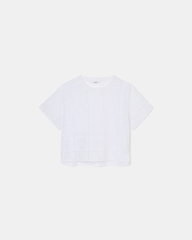Top Trevor Top in ecru English embroidery ZAPA