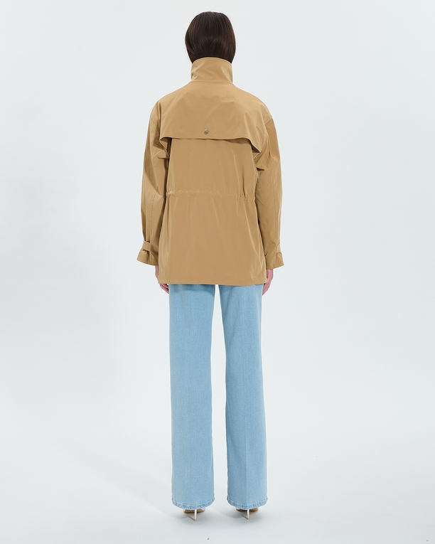 Tama raincoat Beige adjustable trench coat ZAPA