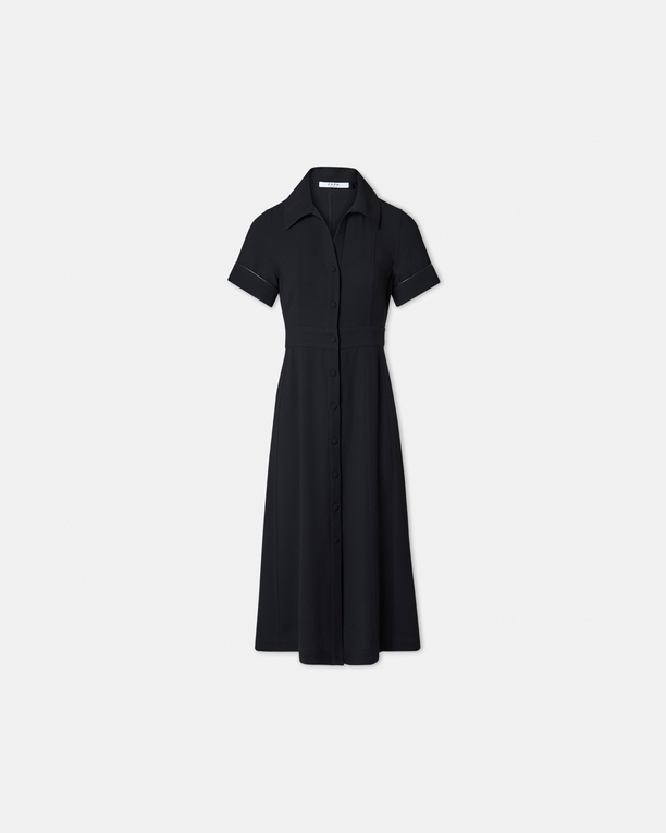 Rilene dress Black crepe shirt dress ZAPA