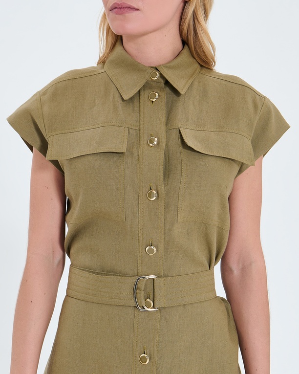Rosen dress Khaki shirt dress ZAPA