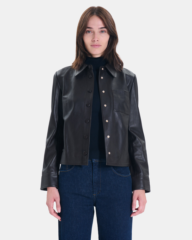 Conie Shirt Chocolate leather shirt ZAPA