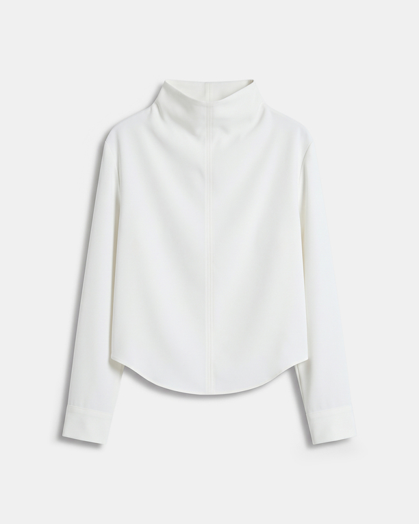 Top Taro Ecru long-sleeved top with a high neck ZAPA
