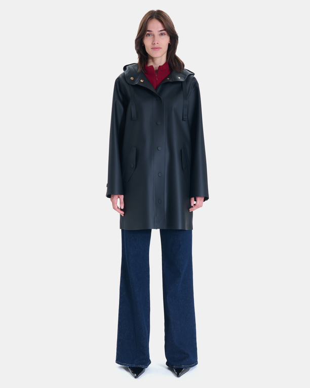 Travia Trench black waterproof trench coat ZAPA