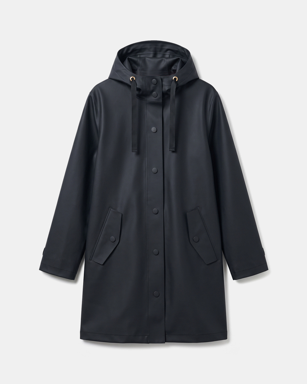 Travia Trench black waterproof trench coat ZAPA