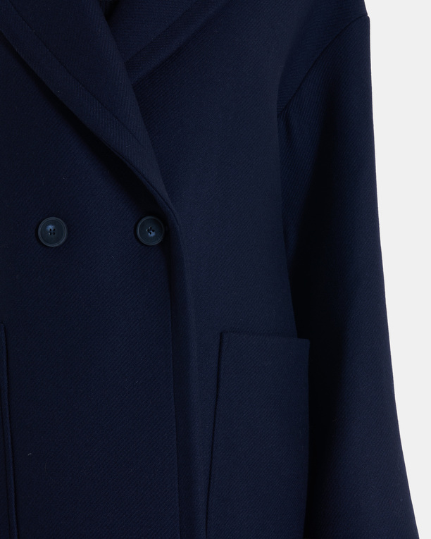 Miranda Coat Long nighttime wool-blend coat ZAPA