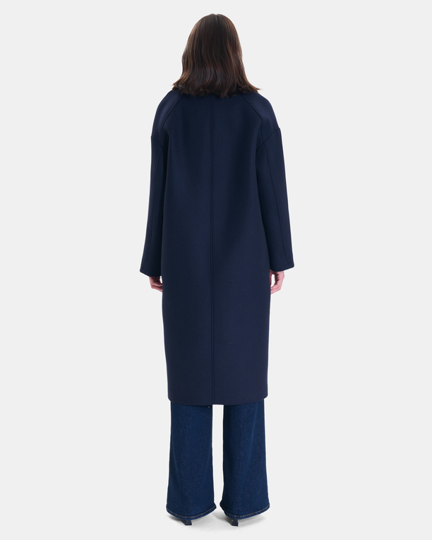 Miranda Coat Long nighttime wool-blend coat ZAPA