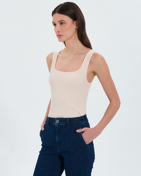 Top torride khaki knitted tank top zapa