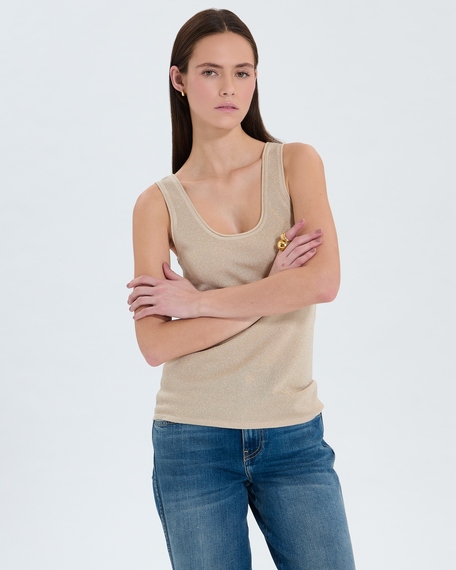 Nara sweater champagne fitted tank top zapa