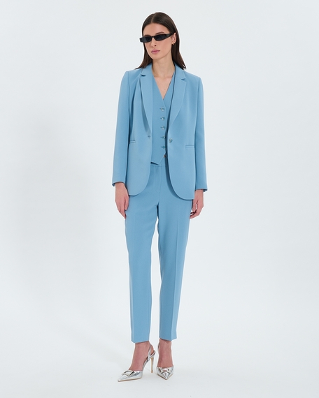 Victorina jacket blue crepe suit jacket zapa
