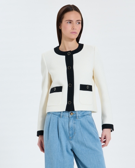 Waltz jacket ecru tweed jacket zapa