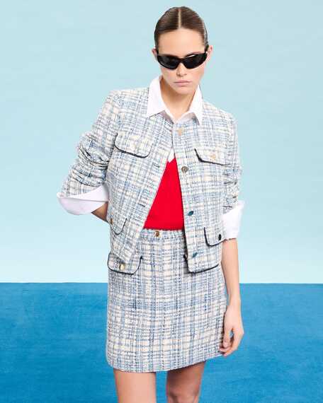 Valsa jacket blue tweed jacket zapa