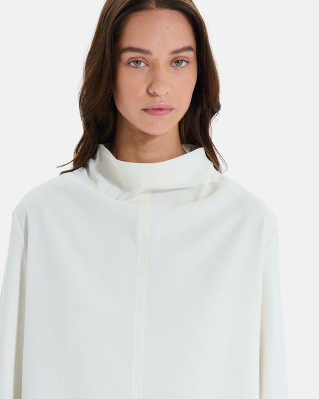 Top taro ecru long-sleeved top with a high neck zapa
