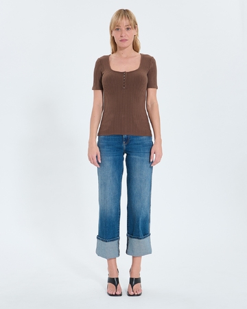 Top Toyan Chocolate fitted top ZAPA