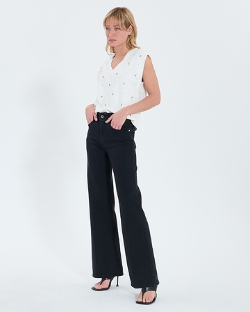 Top Trisha Ecru sleeveless top ZAPA