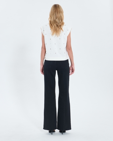 Top Trisha Ecru sleeveless top ZAPA