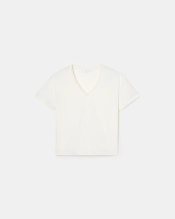 Top Taylor Fitted ecru cotton T-shirt ZAPA