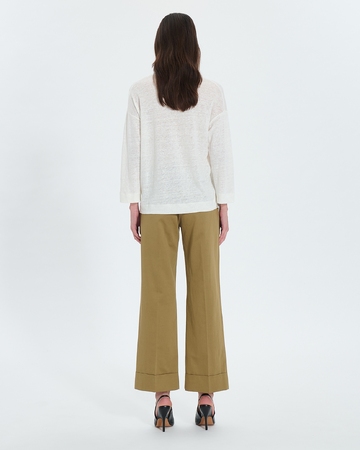 Top Jersey Tilleul Ecru 3/4 sleeve top ZAPA