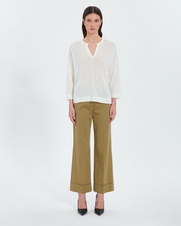 Top Jersey Tilleul Ecru 3/4 sleeve top ZAPA